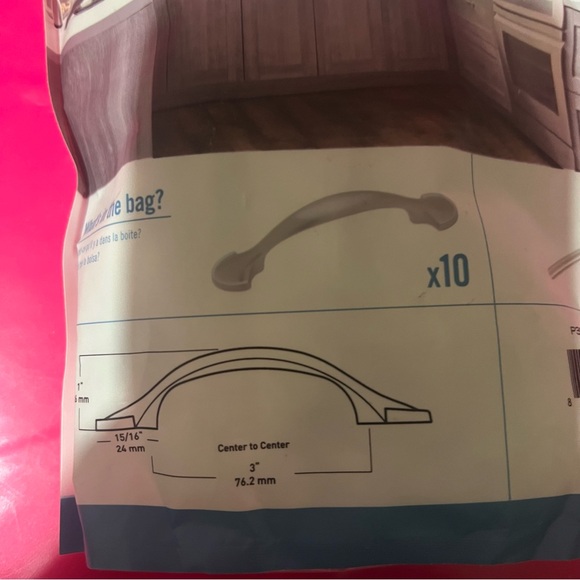 Brainerd Half Round Spoon Foot Pull 3” Satin Nickel - Picture 3 of 3